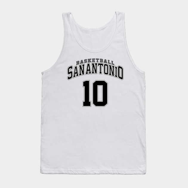 San Antonio Basketball - Player Number 10 Tank Top by Cemploex_Art